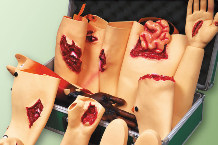 ボディの傷を模倣するためのセリウム/SGS/ISO ポリ塩化ビニールの外傷の人体摸型の付属品